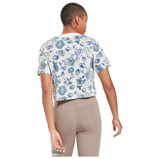 Reebok Γυναικεία κοντομάνικη μπλούζα RI Floral Crop Tee Reebok Γυναικεία κοντομάνικη μπλούζα RI Floral Crop Tee